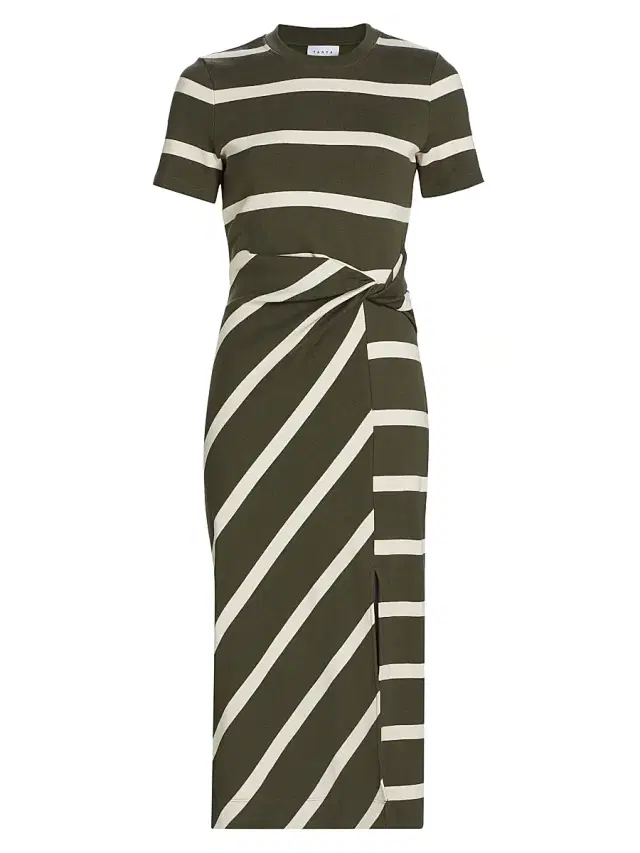 Women's Cody Striped Short-Sleeve Dress - Army Cream