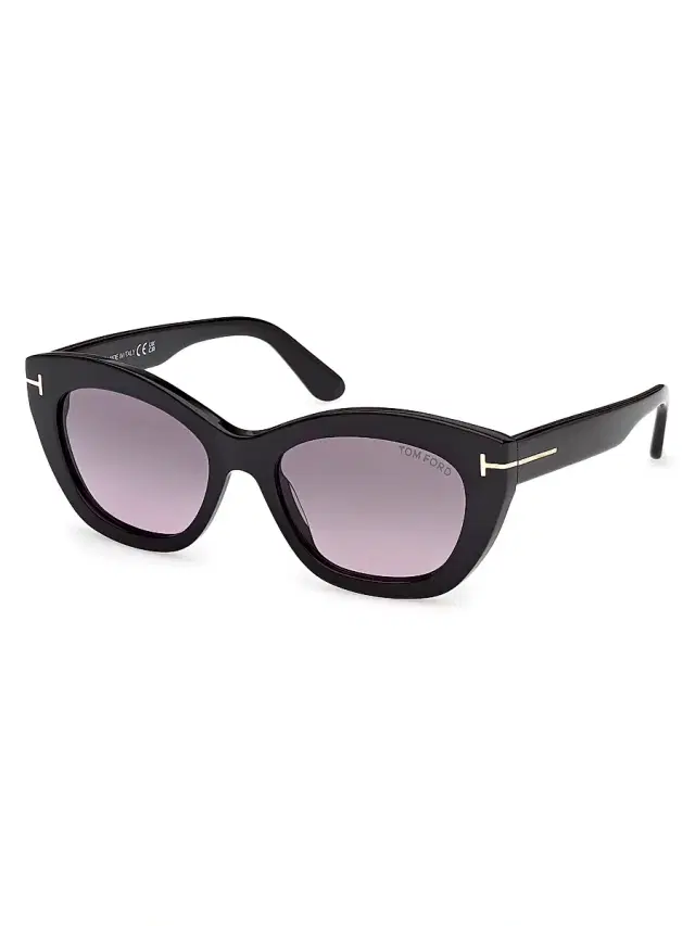 TOM FORD Women's Linda 53MM Butterfly Sunglasses - Shiny Black Purple