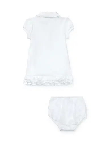 Polo Ralph Lauren Baby Girl's 2-Piece Cupcake Polo Dress & Bloomers Set - White - Size 9 Months | Thumbnail 2