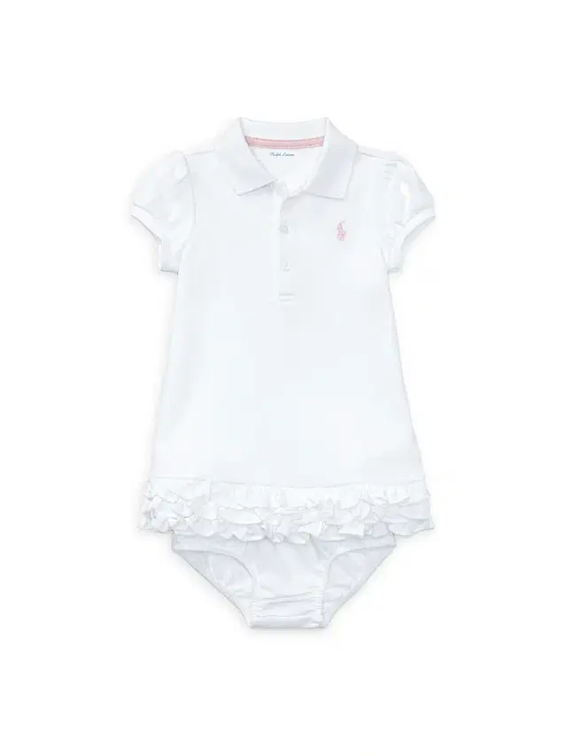 Polo Ralph Lauren Baby Girl's 2-Piece Cupcake Polo Dress & Bloomers Set - White 9 Months