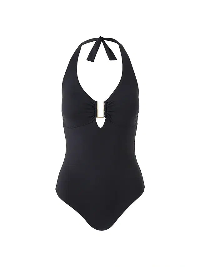 Melissa Odabash Women's Tampa Halterneck One-Piece Swimsuit - Black
