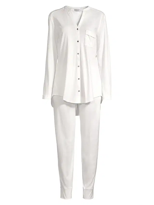 Hanro Women's Pure Essence Cotton Pajamas - Off White