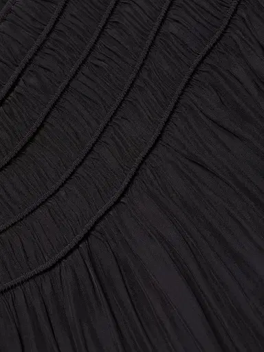 Ramy Brook Women's Audrey Blouson Midi-Dress - Black - Size Large | Thumbnail 7