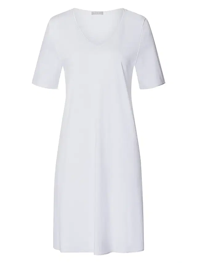 Hanro Women's V-Neck Cotton & Silk Nightgown - White Multi