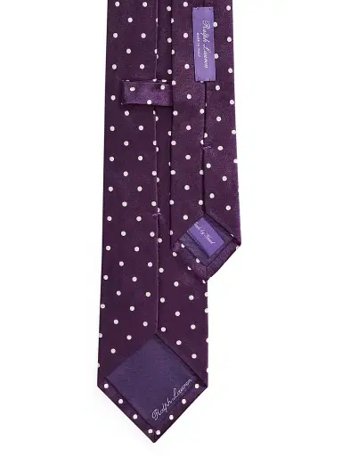 Ralph Lauren Purple Label Men's Polka Dot Tie - Dark Purple | Thumbnail 2 Ralph Lauren Purple Label Men's Polka Dot Tie - Dark Purple | Thumbnail 2