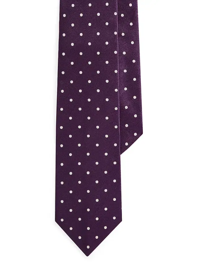 Ralph Lauren Purple Label Men's Polka Dot Tie - Dark Purple
