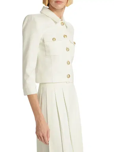 L'Agence Women's Kumi Twill Crop Jacket | Thumbnail 4 L'Agence Women's Kumi Twill Crop Jacket | Thumbnail 4