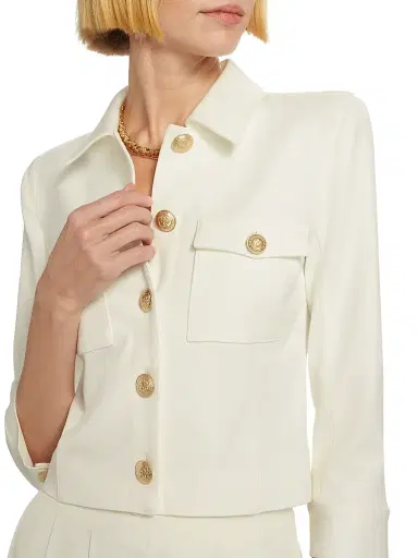 L'Agence Women's Kumi Twill Crop Jacket | Thumbnail 6 L'Agence Women's Kumi Twill Crop Jacket | Thumbnail 6