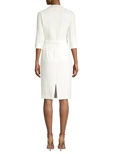 BLACK HALO Women's Madeline Tie-Front Sheath Dress - Porcelain | Thumbnail 5