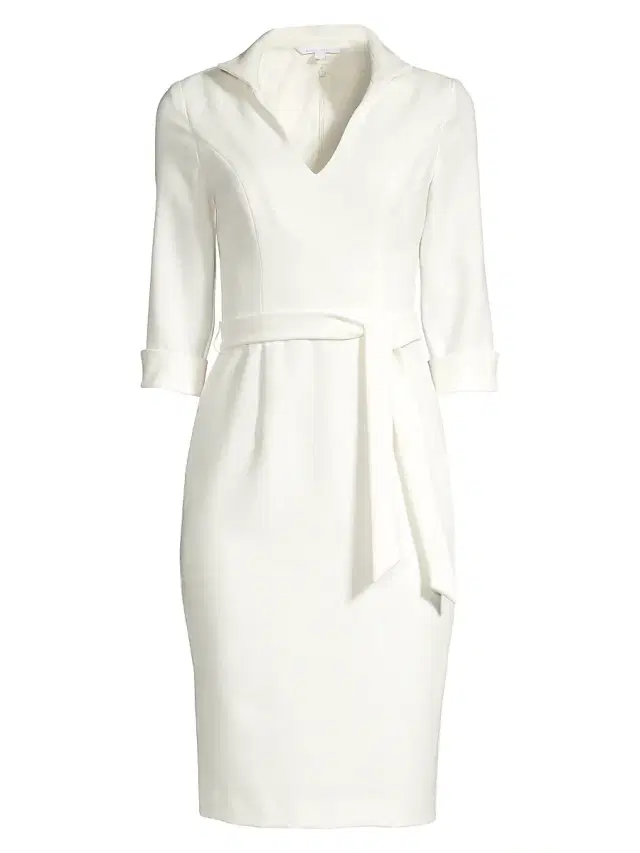 Women's Madeline Tie-Front Sheath Dress - Porcelain