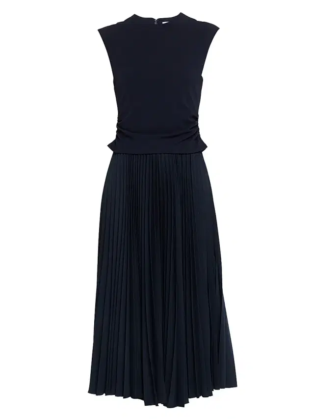 Tanya Taylor Women's Carly Pleated Sleeveless Midi-Dress - Maritime Blue