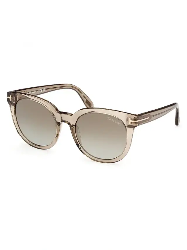 TOM FORD Women's 53MM Butterfly Sunglasses - Transparent Oyster Gradient