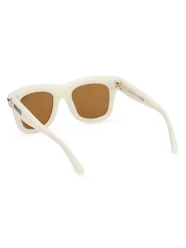 PUCCI Women's 50MM Logo-Detailed Square Sunglasses - Ivory Brown | Thumbnail 4