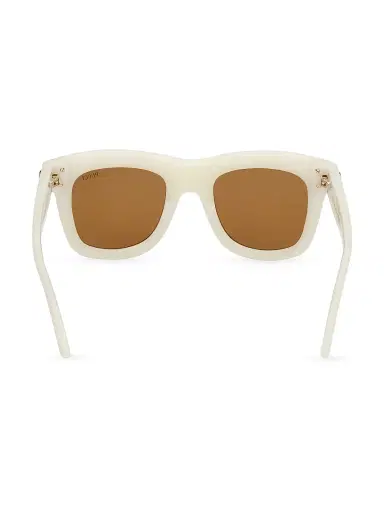 PUCCI Women's 50MM Logo-Detailed Square Sunglasses - Ivory Brown | Thumbnail 5
