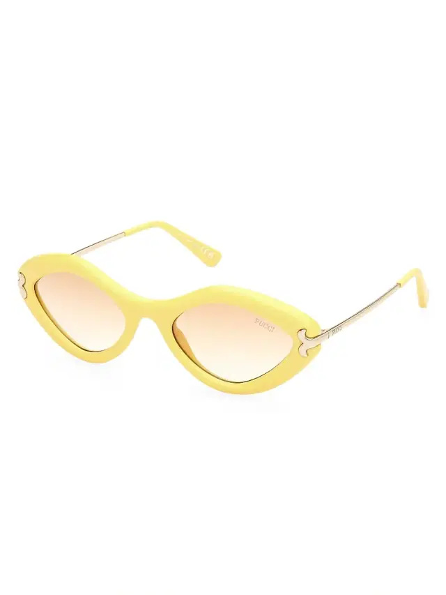 Pucci Women's  54MM Geometric Sunglasses - Yellow Gradient Peach