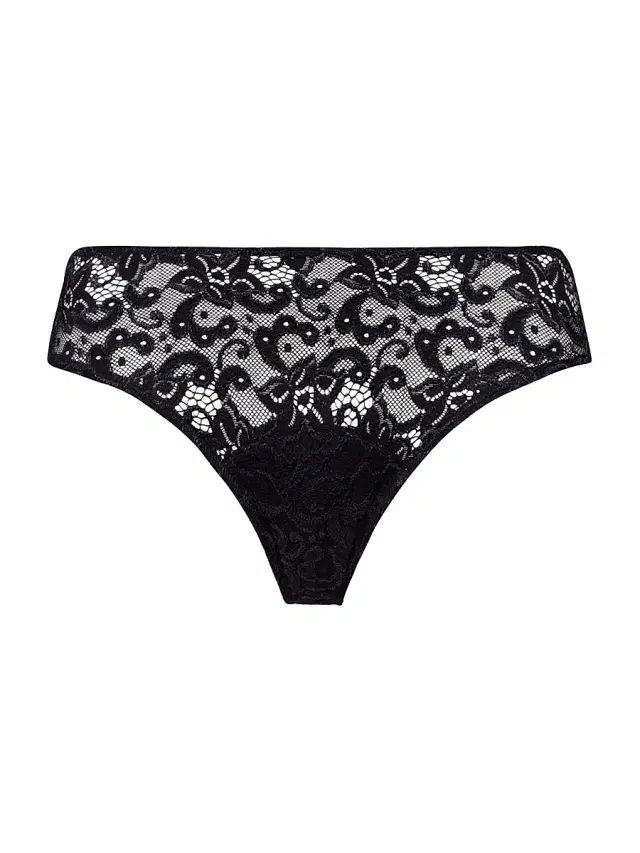 Hanro Women's Moments Floral Lace Briefs - Black