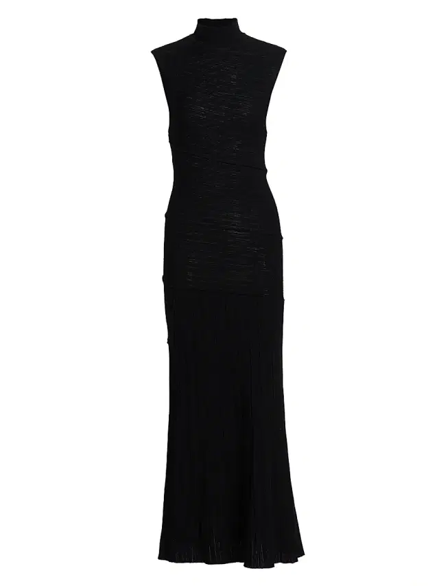 Proenza Schouler Women's Federica Micro Pleat Midi-Dress - Black