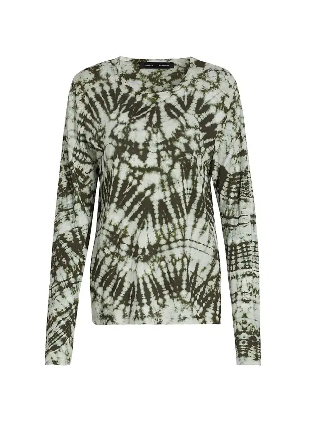 Proenza Schouler Women's Mia Tie-Dye Jersey Top - Caper Multi