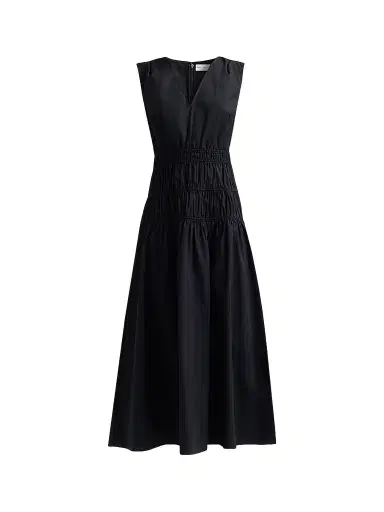 Proenza Schouler Women's Loren Smocked Poplin Midi-Dress | Thumbnail 1 Proenza Schouler Women's Loren Smocked Poplin Midi-Dress | Thumbnail 1