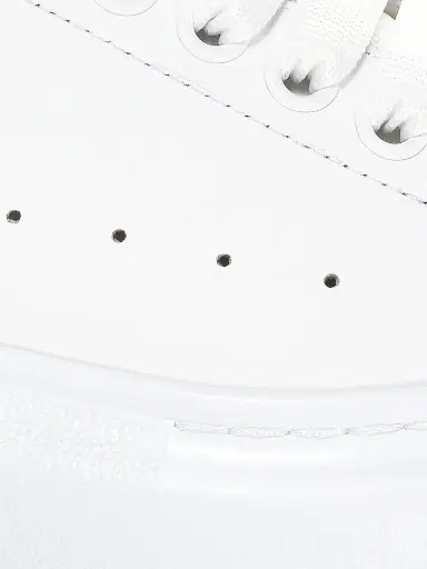 Alexander McQueen Women's Oversized Embossed Logo Colorblocked Suede Sneakers - White Black - Size 11.5 | Thumbnail 7