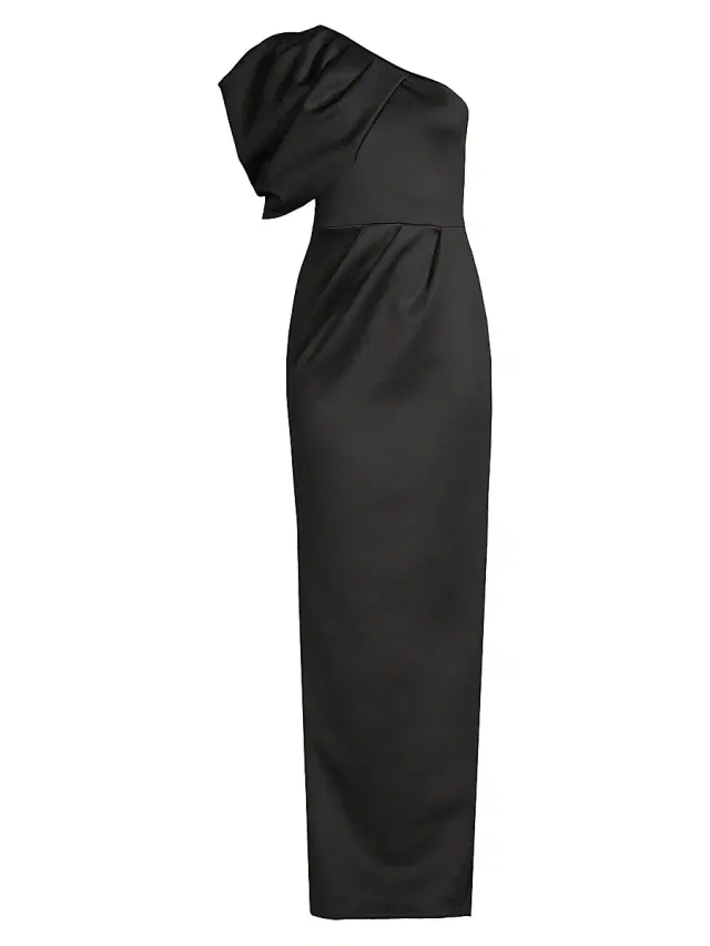 Black Halo Women's Egan One-Shoulder Gown - Black