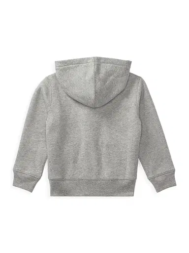 Polo Ralph Lauren Boy's Cotton-Blend Fleece Hoodie - Heather Grey - Size 3 | Thumbnail 3