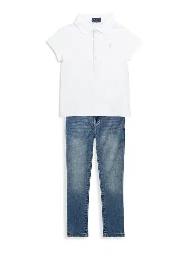 Polo Ralph Lauren Little Girl's & Girl's Stretch Cotton Polo Shirt | Thumbnail 2