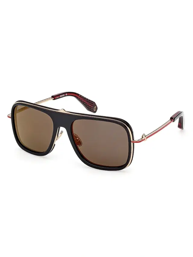 Christian Louboutin Men's Greggo 62MM Aviator Sunglasses - Black Red