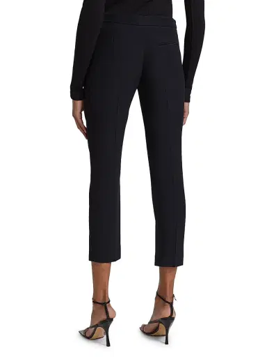 Alexander McQueen Women's Leaf Crepe Cigarette Trousers - Black - Size 10 | Thumbnail 4