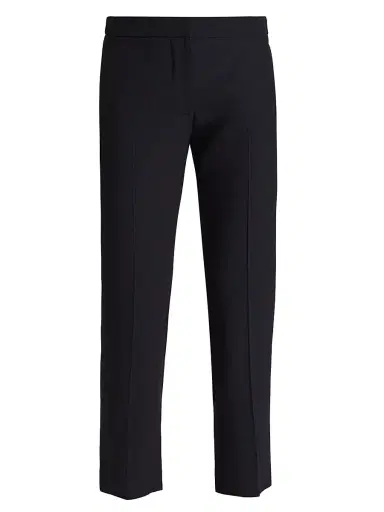 Alexander McQueen Women's Leaf Crepe Cigarette Trousers - Black - Size 10 | Thumbnail 1