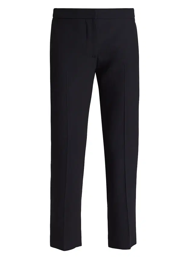 McQueen Women's Leaf Crepe Cigarette Trousers - Black