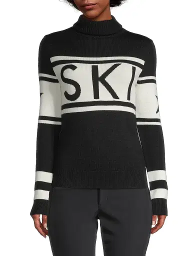 Perfect Moment Women's "Ski" Wool Turtleneck Sweater - Black - Size XL | Thumbnail 3 Perfect Moment Women's "Ski" Wool Turtleneck Sweater - Black - Size XL | Thumbnail 3
