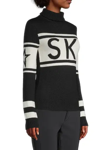 Perfect Moment Women's "Ski" Wool Turtleneck Sweater - Black - Size XL | Thumbnail 4 Perfect Moment Women's "Ski" Wool Turtleneck Sweater - Black - Size XL | Thumbnail 4