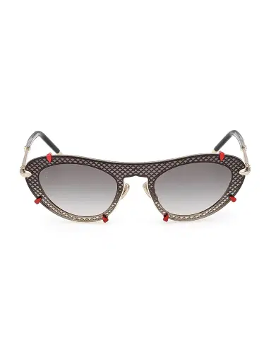Christian Louboutin Women's Cat-Eye Sunglasses - Black Gold Black | Thumbnail 2 Christian Louboutin Women's Cat-Eye Sunglasses - Black Gold Black | Thumbnail 2