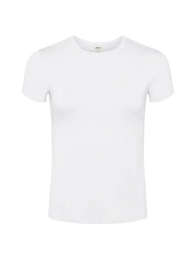 L'AGENCE Women's Ressi Crewneck Tee - White