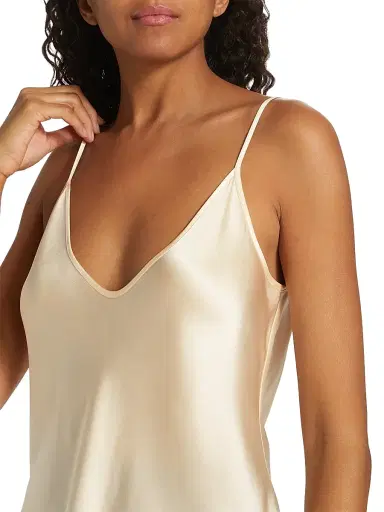 L'AGENCE Women's Lexi Silk Camisole - Pearl | Thumbnail 6