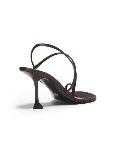 Proenza Schouler Women's Tee 85MM Satin Slingback Sandals - Mahogany | Thumbnail 3