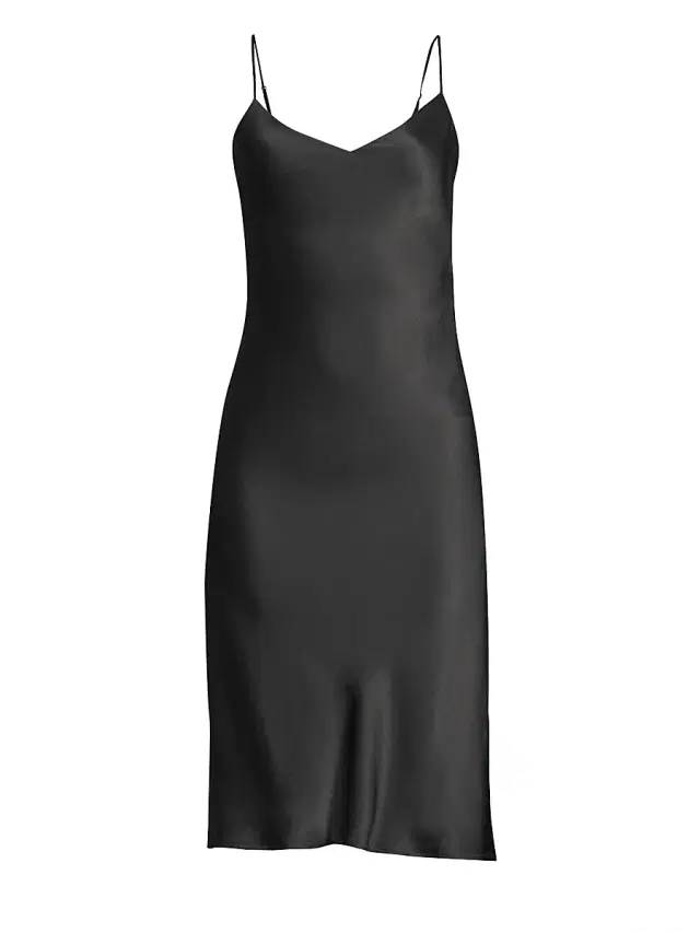 L'Agence Women's Jodie Silk Slip Dress - Black - Size 10