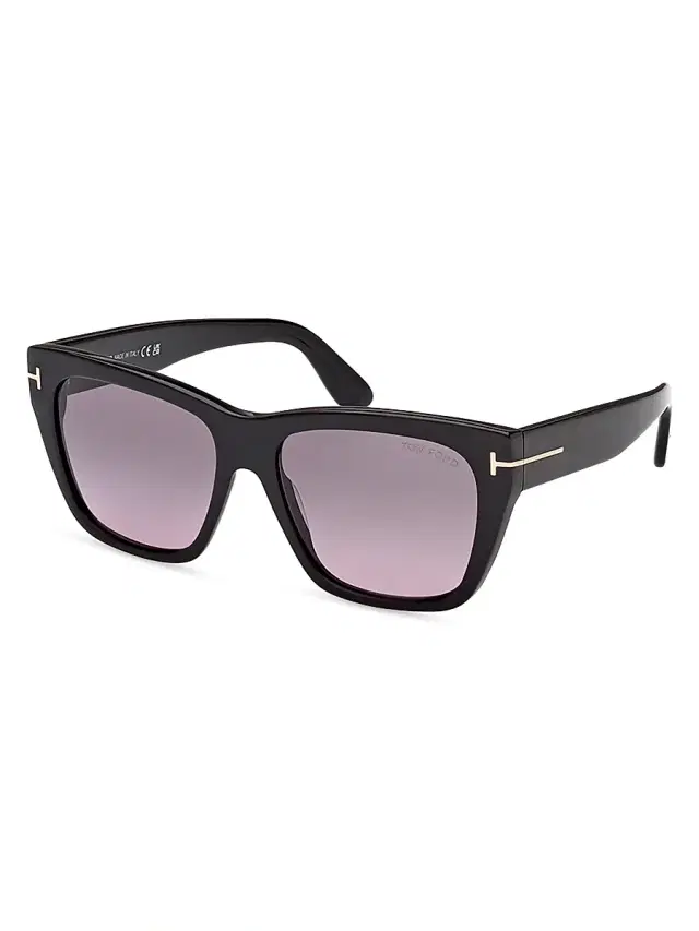 TOM FORD Women's Flynn 55MM Square Sunglasses - Black Purple
