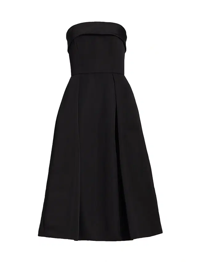 Amsale Women's Faille Strapless Dress - Black