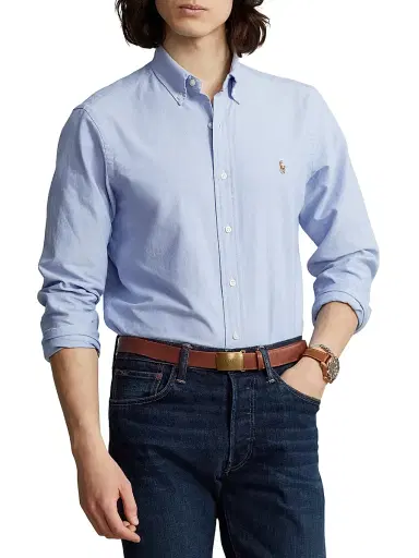 Polo Ralph Lauren Men's Classic-Fit Cotton Oxford Shirt - Blue - Size XXL | Thumbnail 3 Polo Ralph Lauren Men's Classic-Fit Cotton Oxford Shirt - Blue - Size XXL | Thumbnail 3