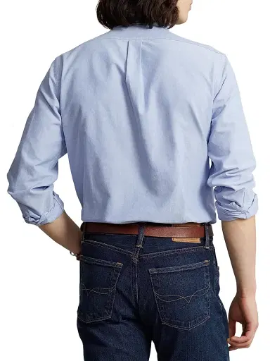 Polo Ralph Lauren Men's Classic-Fit Cotton Oxford Shirt - Blue - Size XXL | Thumbnail 4 Polo Ralph Lauren Men's Classic-Fit Cotton Oxford Shirt - Blue - Size XXL | Thumbnail 4