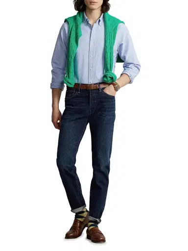Polo Ralph Lauren Men's Classic-Fit Cotton Oxford Shirt - Blue - Size XXL | Thumbnail 6 Polo Ralph Lauren Men's Classic-Fit Cotton Oxford Shirt - Blue - Size XXL | Thumbnail 6