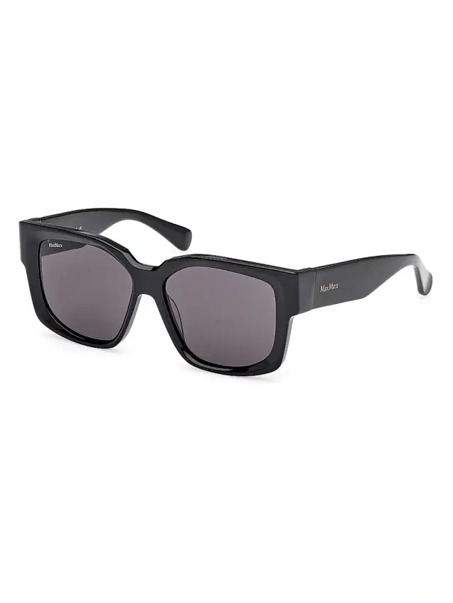 Max Mara Women's Glimpse-7 54MM Square Sunglasses - Shiny Black