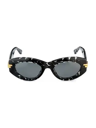 Bottega Veneta Women's Curvy Bold Ribbon 51MM Cat-Eye Sunglasses - Black | Thumbnail 2 Bottega Veneta Women's Curvy Bold Ribbon 51MM Cat-Eye Sunglasses - Black | Thumbnail 2