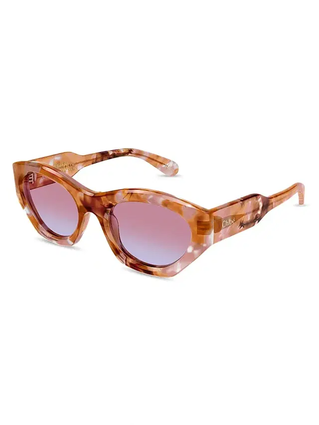 Chloé Women's Gayia/Reace 53MM Cat-Eye Sunglasses - Havana Lilac