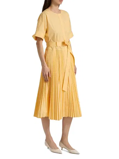 Kobi Halperin Women's Loretta Pleated Cotton-Blend Shirtdress | Thumbnail 4 Kobi Halperin Women's Loretta Pleated Cotton-Blend Shirtdress | Thumbnail 4