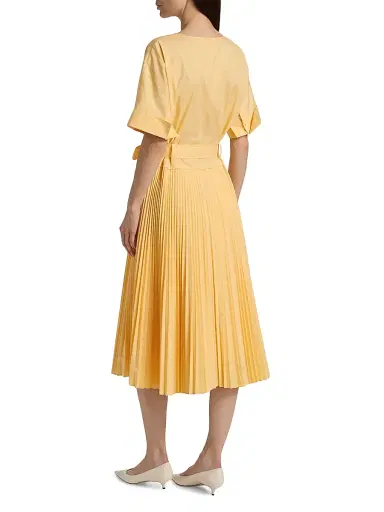 Kobi Halperin Women's Loretta Pleated Cotton-Blend Shirtdress | Thumbnail 5 Kobi Halperin Women's Loretta Pleated Cotton-Blend Shirtdress | Thumbnail 5