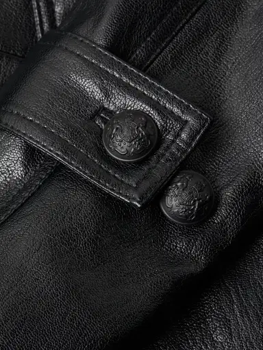 Kobi Halperin Women's Tony Faux-Leather Trench Coat - Black | Thumbnail 6