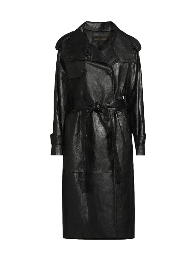Kobi Halperin Women's Tony Faux-Leather Trench Coat - Black